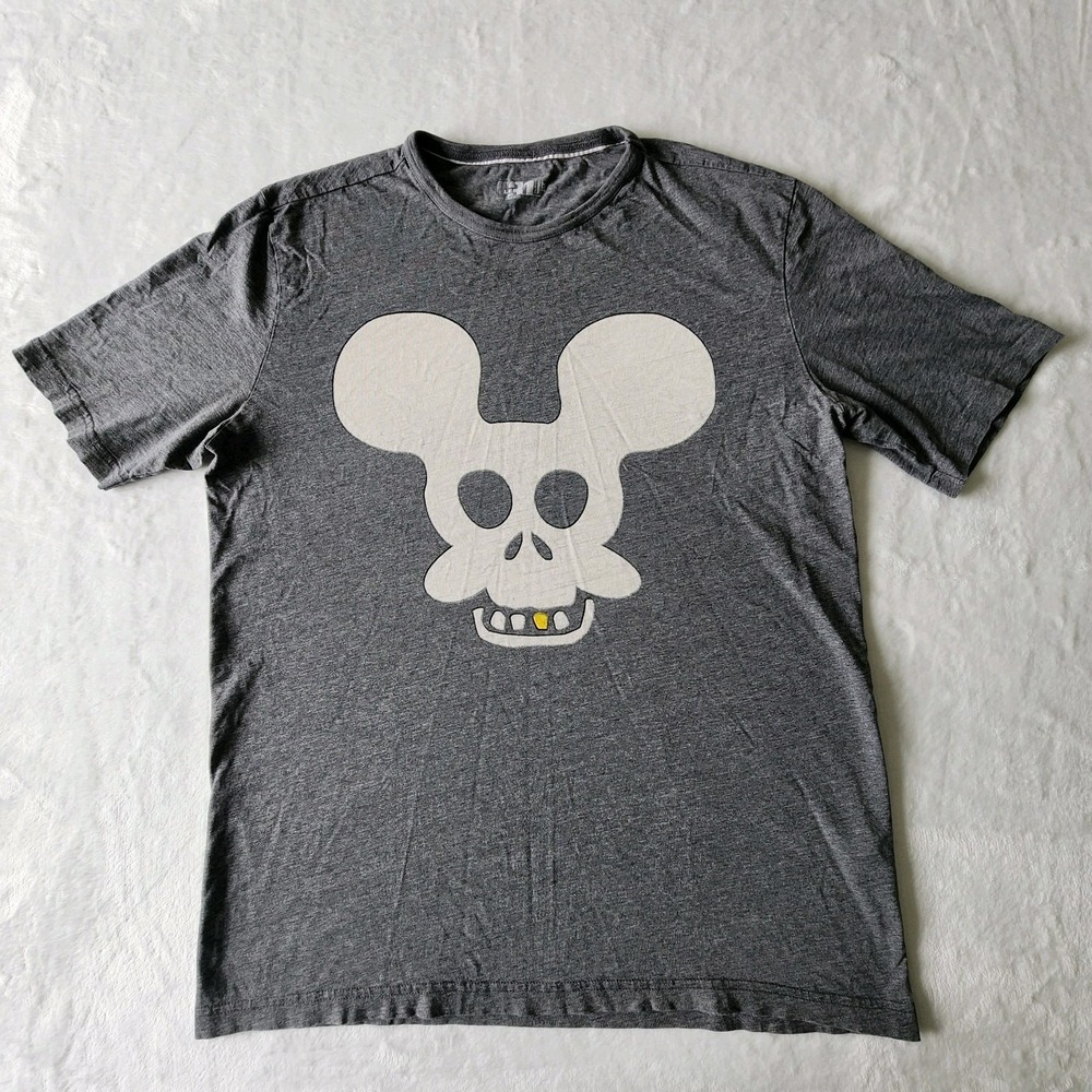 Le 31 Simons Shirt Mens Large Mickey Mouse Skull Gold Tooth Skeleton Graphic Tee